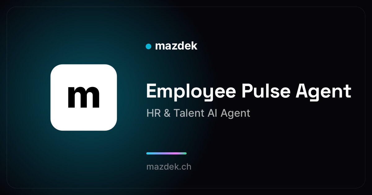 Employee Pulse Agent — HR & Talent AI Agent | mazdek