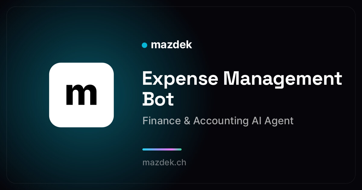 Expense Management Bot — Finance & Accounting AI Agent | mazdek