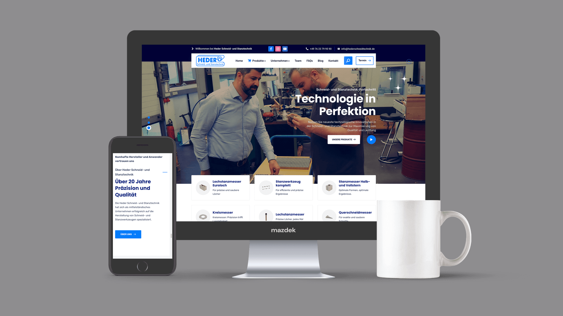 HederSchneidTechnik.de Responsive Design